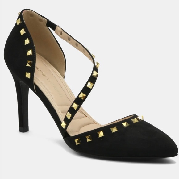 ADRIENNE VITTADINI
Newly Faux Suede Studded Pumps Black, size 7 - Picture 1 of 8
